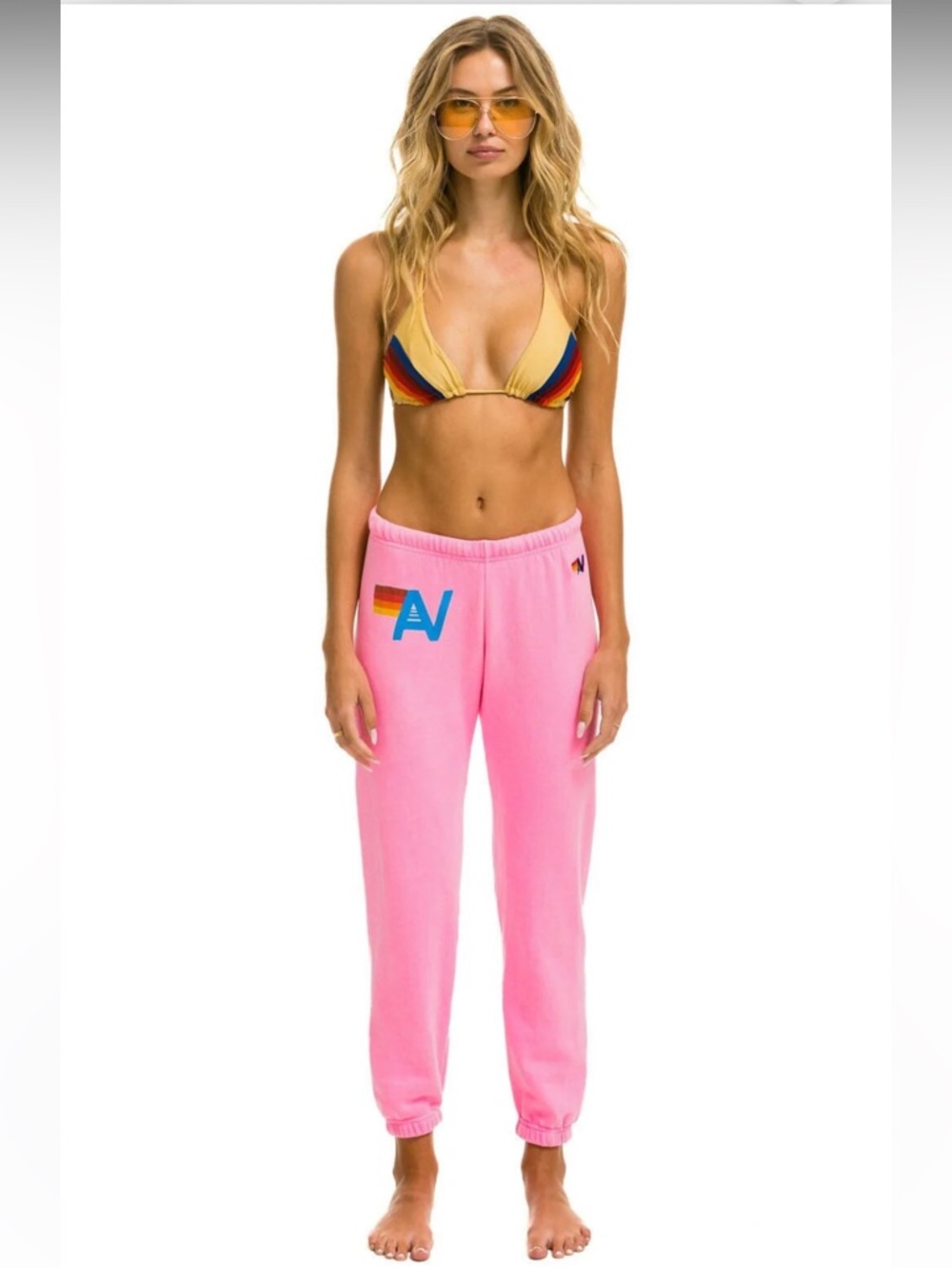 NWT - Aviator Nation - Women’s Logo Sweatpant - Neon Pink